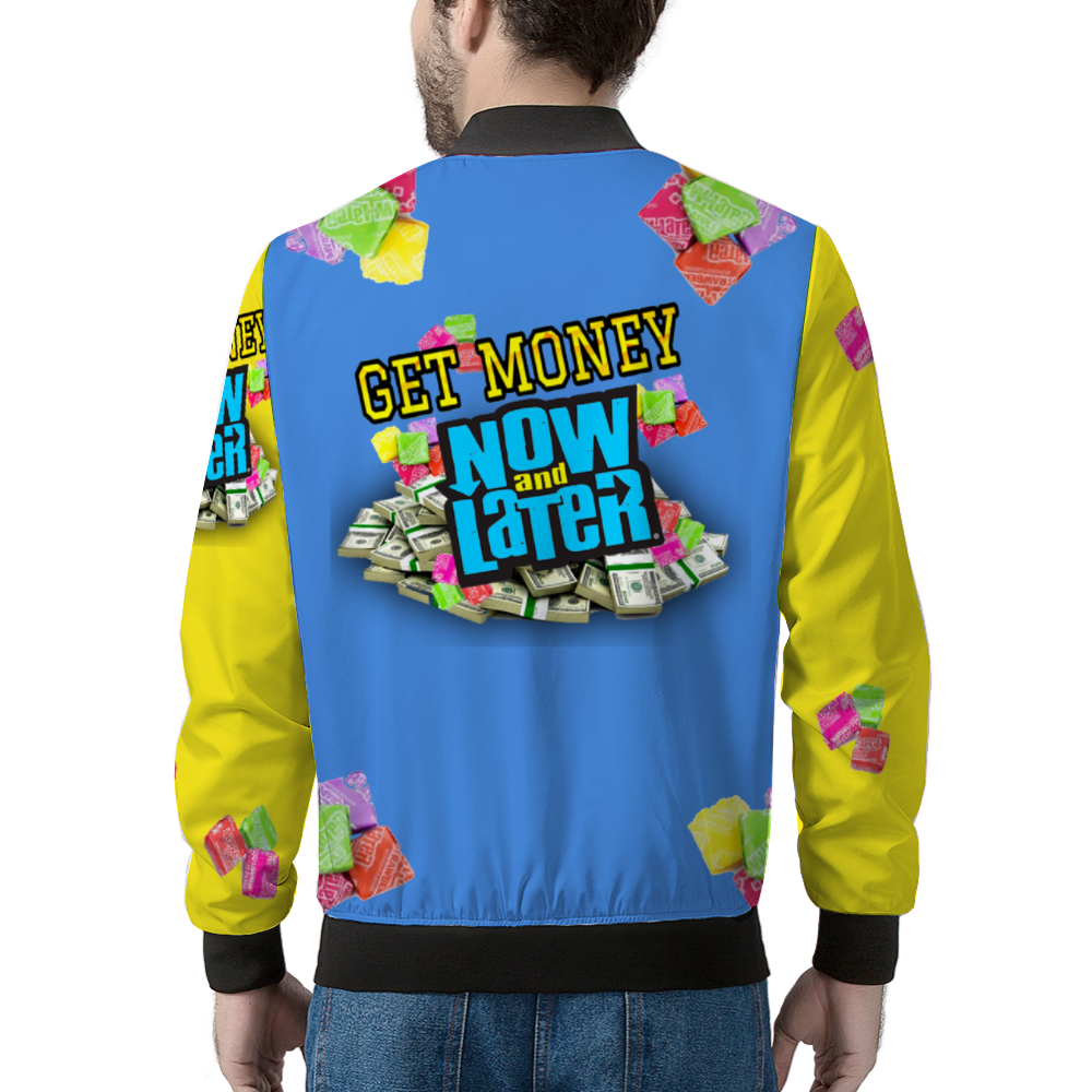 MY PAKK GET MONEY CANDY Bomber Jacket YELLOW BLUE