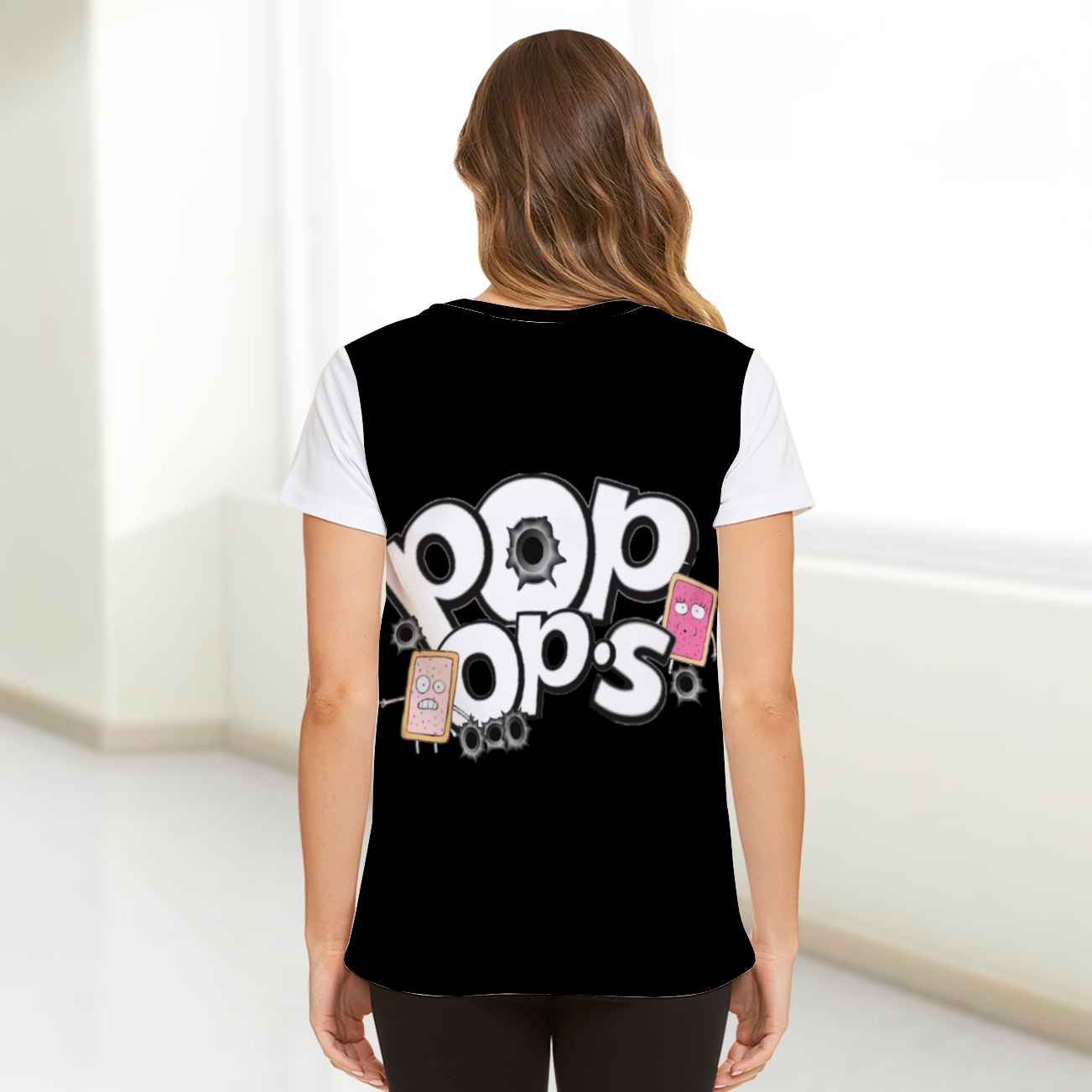UNISEX POP OPS T-Shirt BLACK WHITE