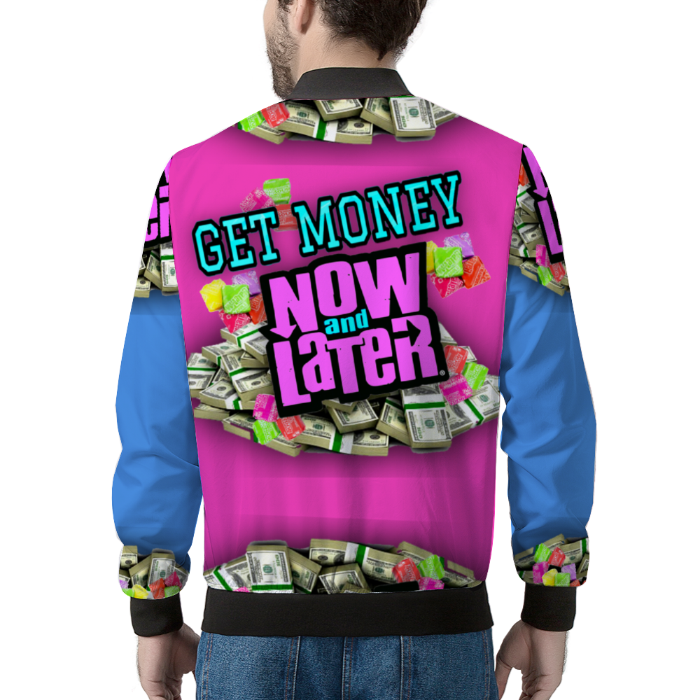 GET MONEY Bomber Jacket PINK BLUE