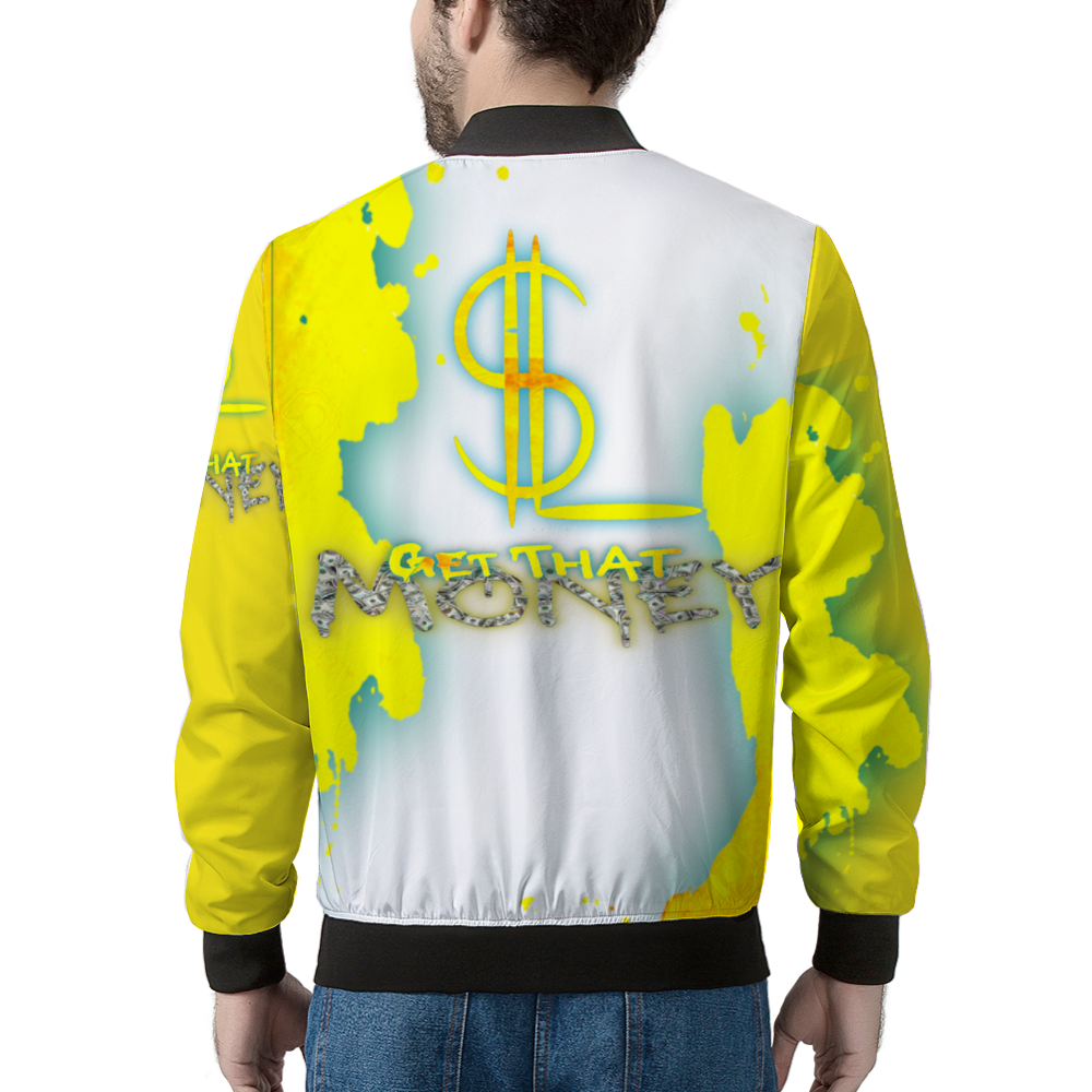 GET MONEY 2 Yellow White Bomber Jacket