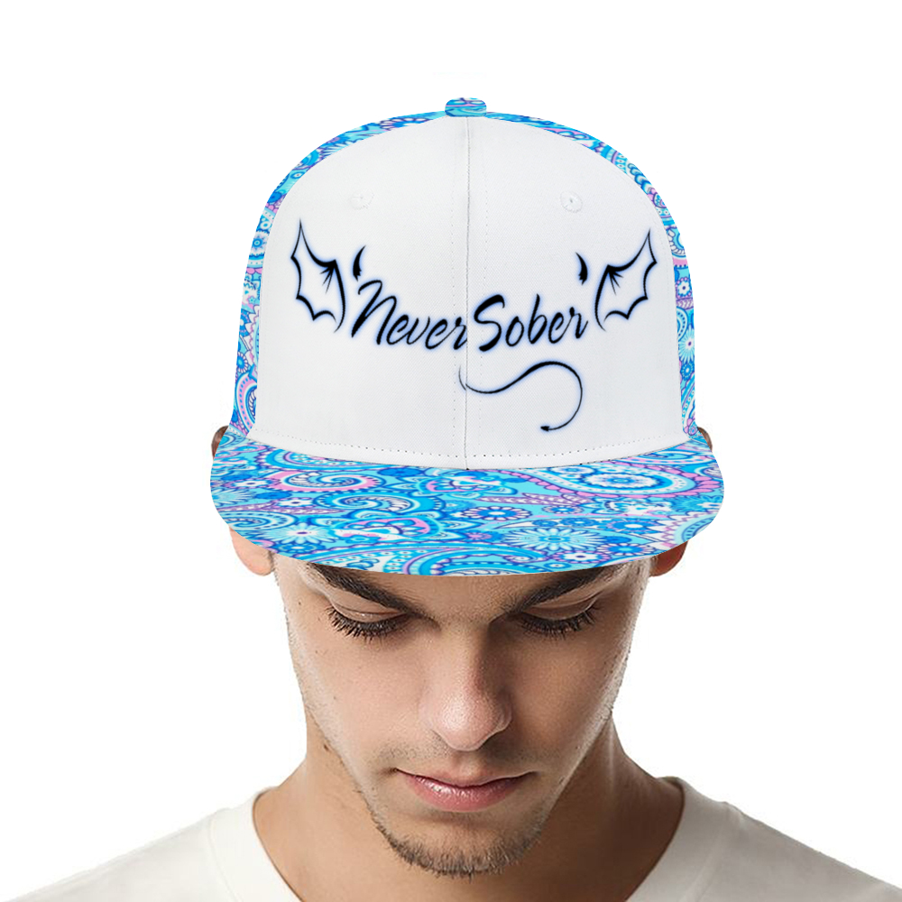 Never Sober Paisley Hat White