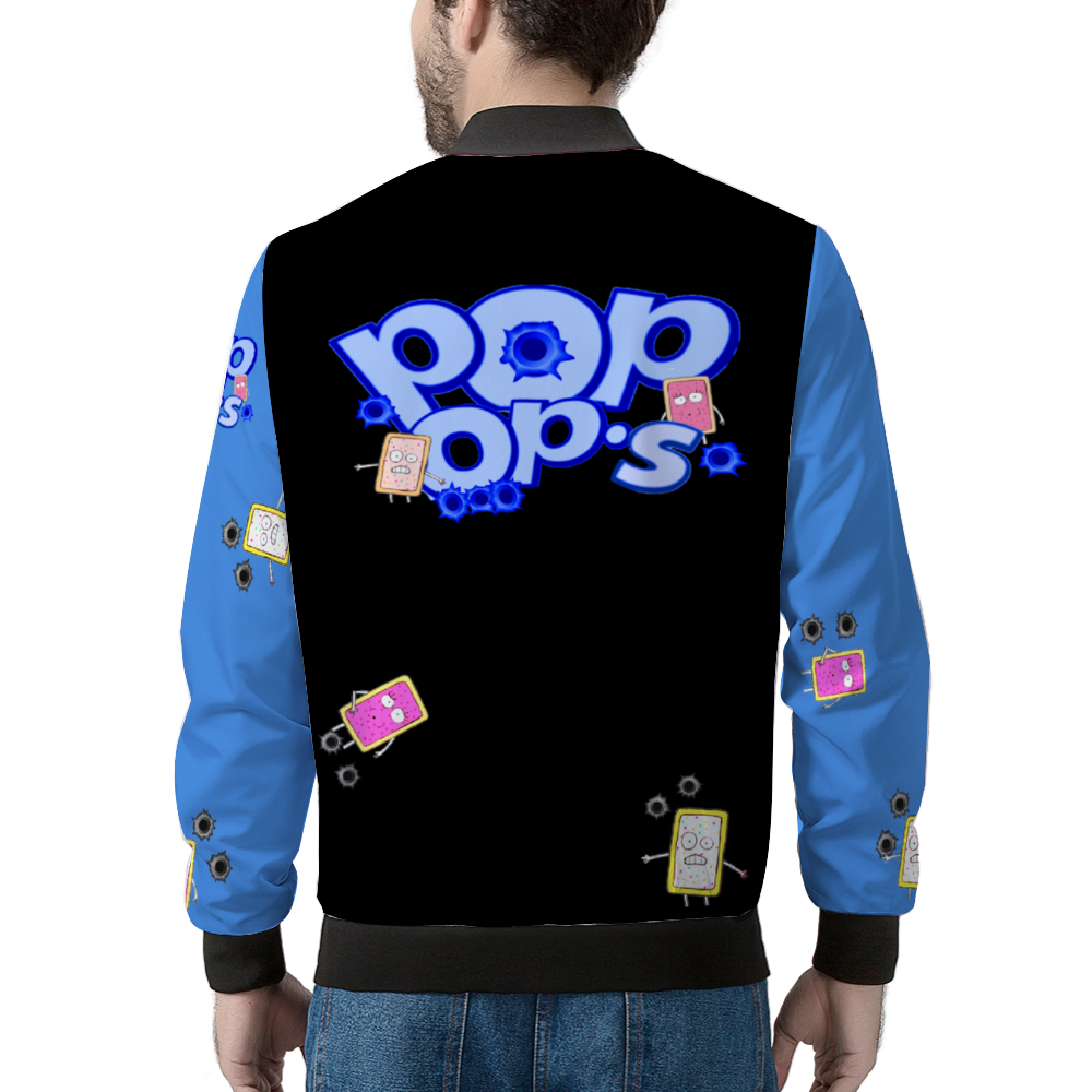 POP OPS Bomber Jacket BLACK BLUE