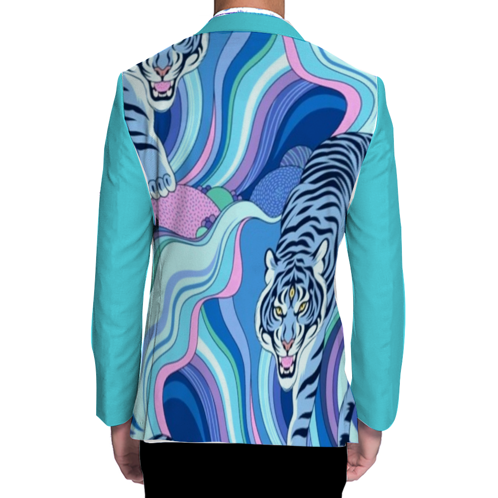 THIRD EYE TIGER BLAZER BLUE MINT
