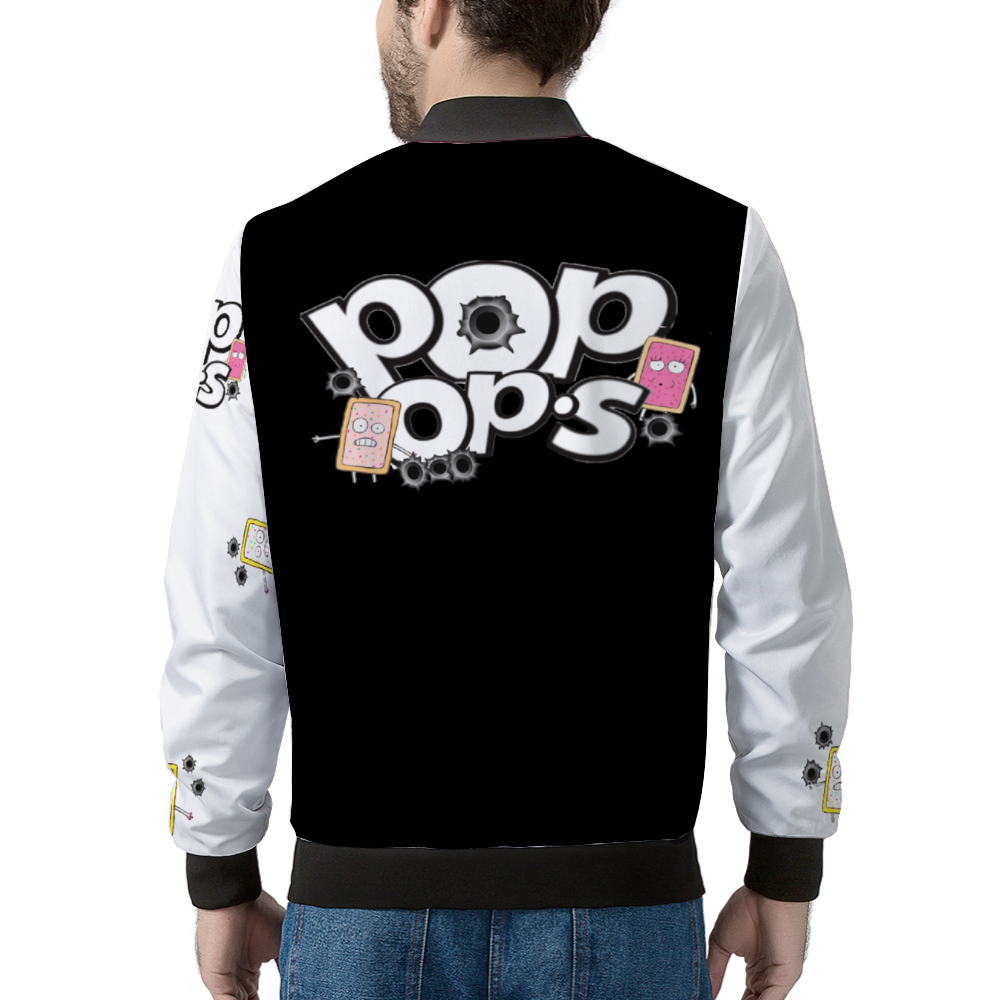 POP OPS Bomber Jacket BLACK WHITE
