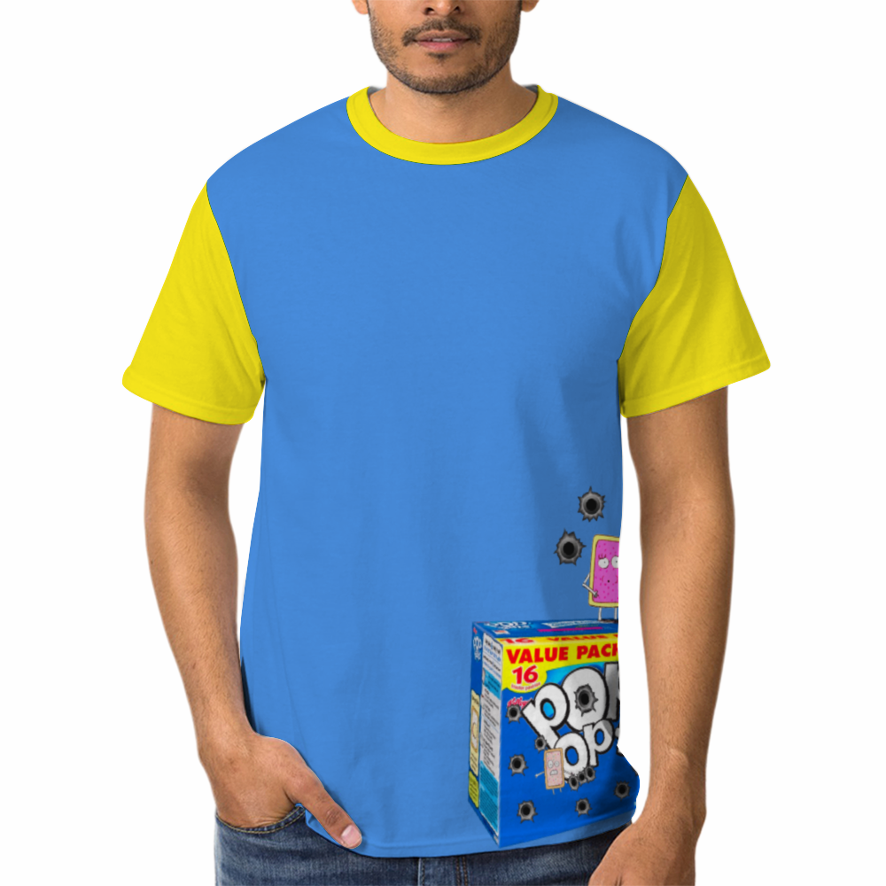 UNISEX POP OPS T-Shirt BLUE YELLOW