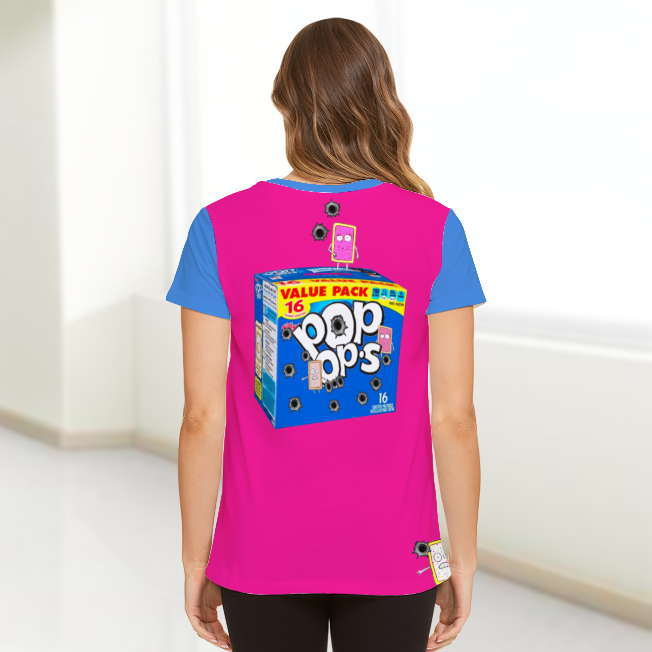 UNISEX POP OPS T-Shirt PINK BLUE