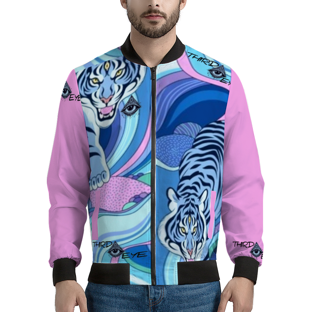 Third Eye Lightweight Bomber Jacket Pink