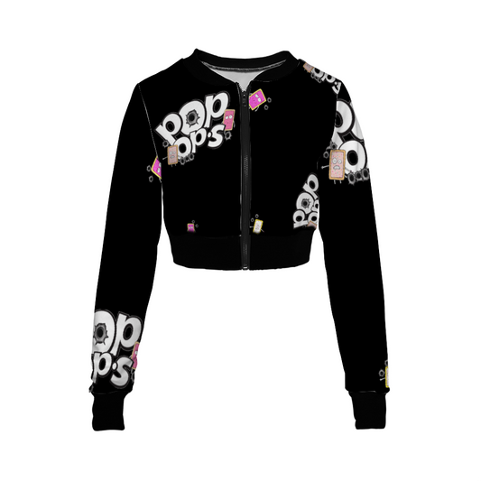 POP OP'S Women's Crop Jacket Black