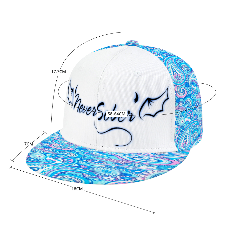 Never Sober Paisley Hat White