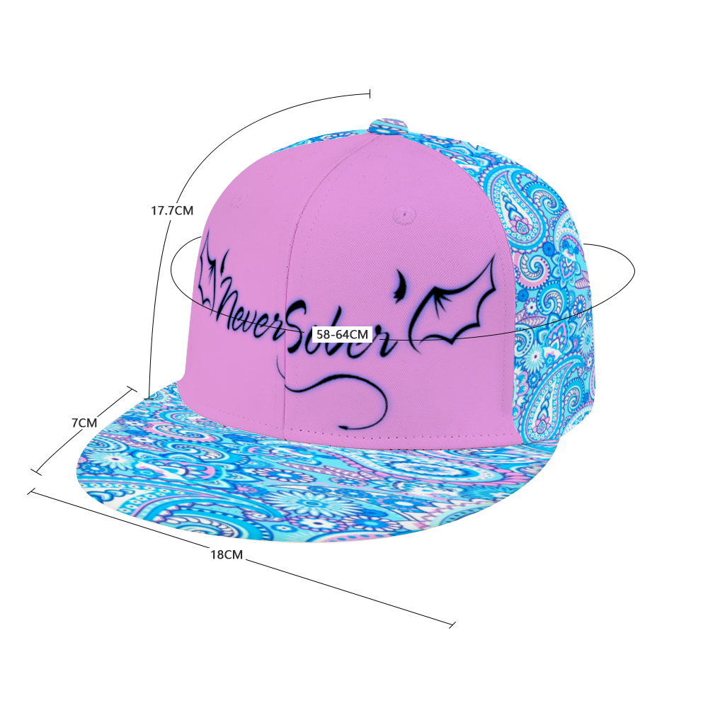 Never Sober Paisley Hat pink