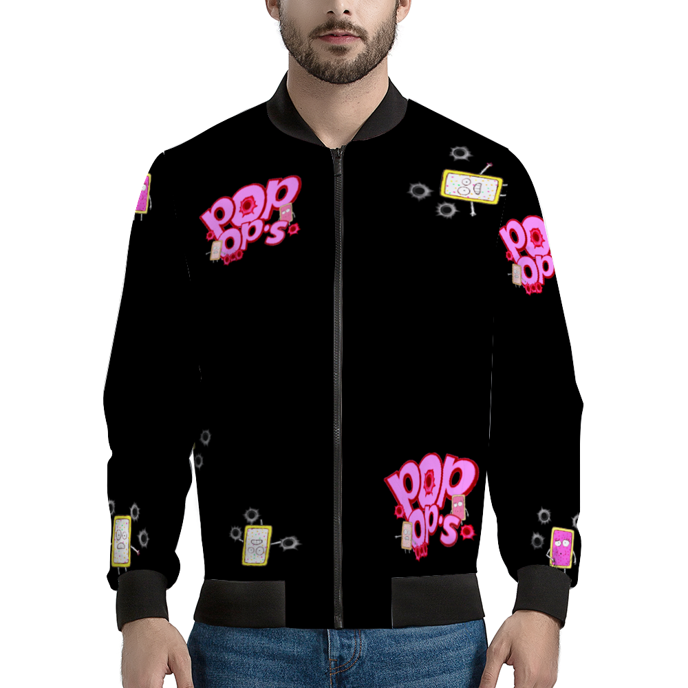 POP OPS Bomber Jacket BLACK PINK